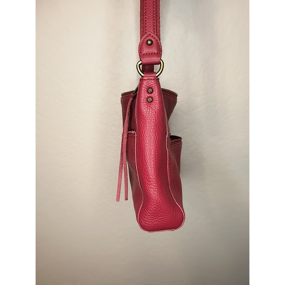 The Sak Womens Red Leather Shoulder Hobo Bag Crossbody Purse Handbag - Picture 4 of 13